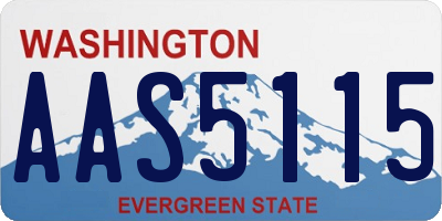 WA license plate AAS5115