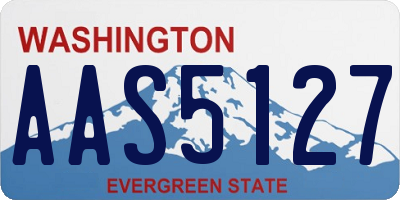 WA license plate AAS5127