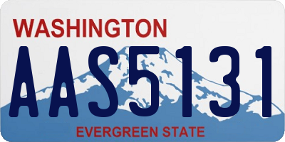 WA license plate AAS5131