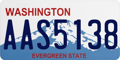 WA license plate AAS5138