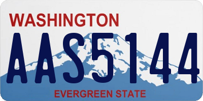 WA license plate AAS5144