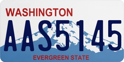 WA license plate AAS5145