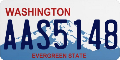WA license plate AAS5148