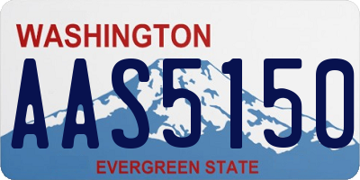 WA license plate AAS5150