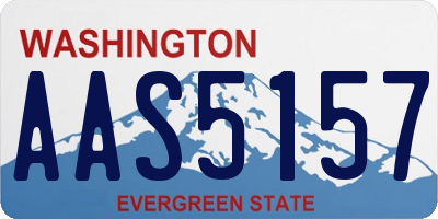 WA license plate AAS5157
