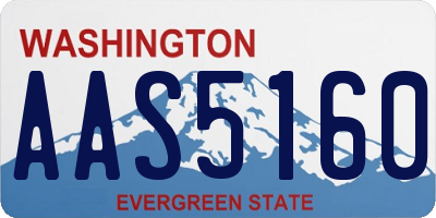 WA license plate AAS5160