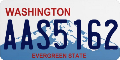 WA license plate AAS5162