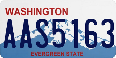 WA license plate AAS5163
