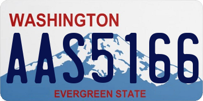 WA license plate AAS5166
