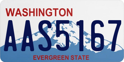 WA license plate AAS5167