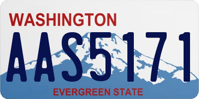 WA license plate AAS5171