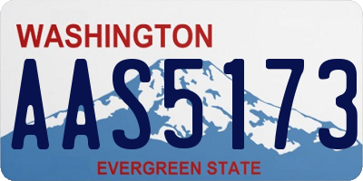 WA license plate AAS5173