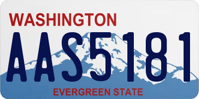 WA license plate AAS5181