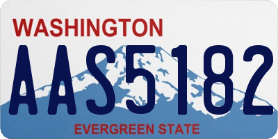 WA license plate AAS5182
