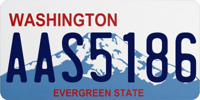 WA license plate AAS5186