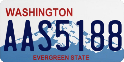 WA license plate AAS5188