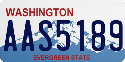 WA license plate AAS5189