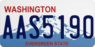 WA license plate AAS5190
