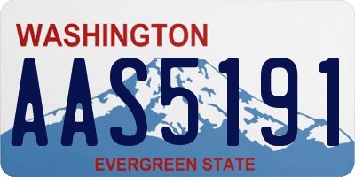 WA license plate AAS5191