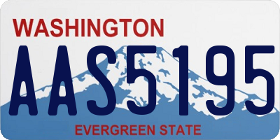WA license plate AAS5195