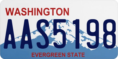 WA license plate AAS5198