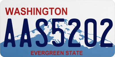 WA license plate AAS5202