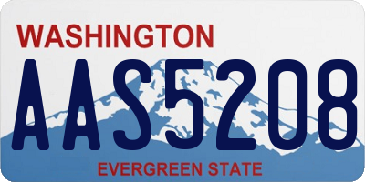 WA license plate AAS5208