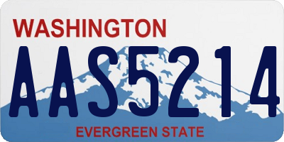 WA license plate AAS5214