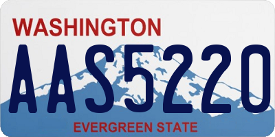 WA license plate AAS5220