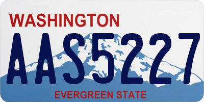 WA license plate AAS5227