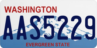 WA license plate AAS5229