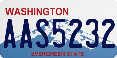 WA license plate AAS5232