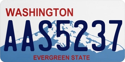 WA license plate AAS5237