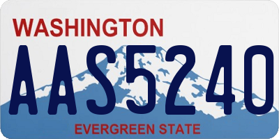 WA license plate AAS5240