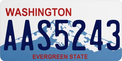 WA license plate AAS5243