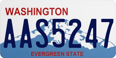 WA license plate AAS5247