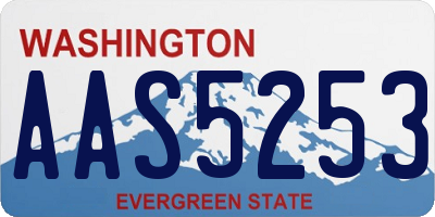 WA license plate AAS5253