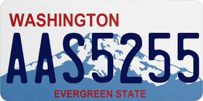 WA license plate AAS5255