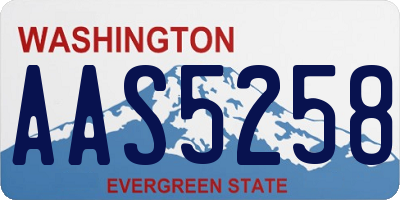 WA license plate AAS5258
