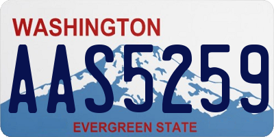WA license plate AAS5259