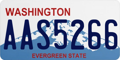 WA license plate AAS5266