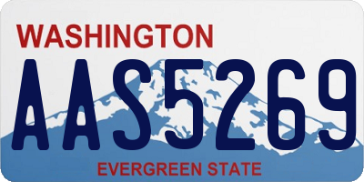 WA license plate AAS5269