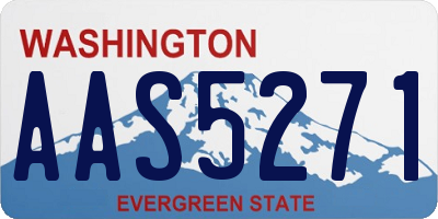 WA license plate AAS5271