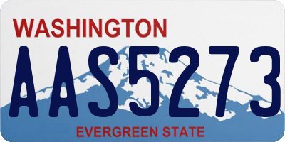 WA license plate AAS5273