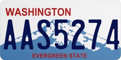 WA license plate AAS5274