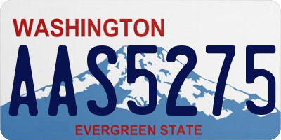 WA license plate AAS5275