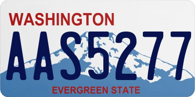 WA license plate AAS5277