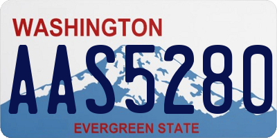 WA license plate AAS5280