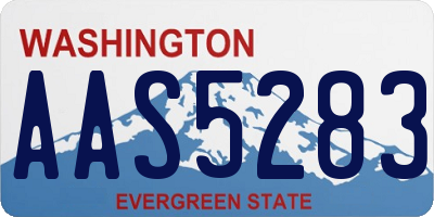 WA license plate AAS5283