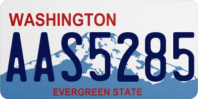 WA license plate AAS5285